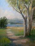 Eucalyptus Morro Bay Sailboat oil painting