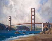 Golden Gate Bridge Painting - Baker Beach - San Francisco Bay seascape
