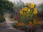 Descanso Gardens Sunflowers oil painting