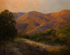Eaton Canyon Glow Altadena Pasadena oil painting California impressionist