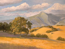 Golden Hills of Summer - Tehachapi Caliente region oil painting