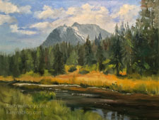 Hat Creek Mount Lassen California impressionist oil painting
