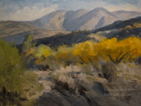 High Desert Color - Valyermo - California landscape oil painting cottonwoods fall color