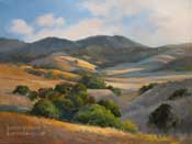 Hills of Gold - California Impressionist Landscape Oil Painting by Karen Winters