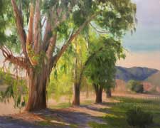 King Gillette Park Malibu Eucalyptus oil painting