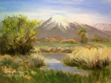 Mt. Tom Springtime - Bishop, California Owens Valley Sierra landscape oil painting