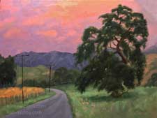 Radiant Twilight - Los Olivos oil painting