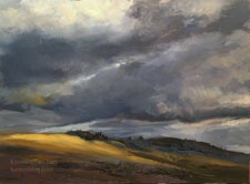 Stormy Slope Lamar Valley Yellowstone oil painting
