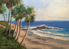 Sunny Day Laguna Beach oil painting