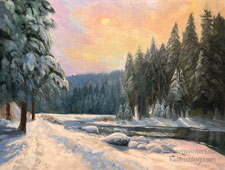 Truckee Tranquility Truckee River painting