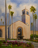 Union Station oil painting Los Angeles
