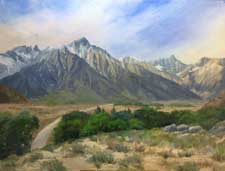 Whitney Bound - Lone Pine Whitney Portal Road Eastern Sierra oil painting