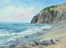 Dana Point Headlands seascape oil painting by karen Winters