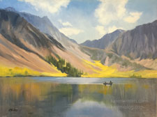 Convict Lake High Sierra oil painting by karen Winters