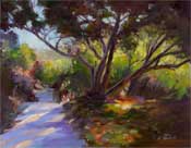 canyon oaks trail hall canyon california oil painting