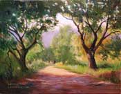 Long and winding road California trail oil painting by Karen Winters