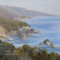 Misty Day, Big Sur oil painting 