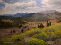 Monitor Pass, Early Autumn oil painting Eastern Sierra California landscape