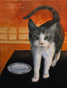 Show me the scampi cat pet portrait painting