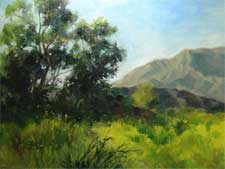 hahamongna arroyo seco spring meadow oil painting
