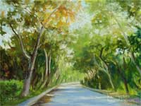 Arroyo Drive South Pasadena Oil painting