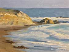 That Moonstone Beach Day oil painting 6 x 8 inches