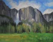 Yosemite Falls Oil Painting Sierra nevada Yosemite Art in the plein air tradition by California landscape artist Karen Winters