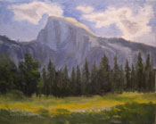 Yosemite Half Dome Oil Painting by California Impressionist karen WintersSOLD